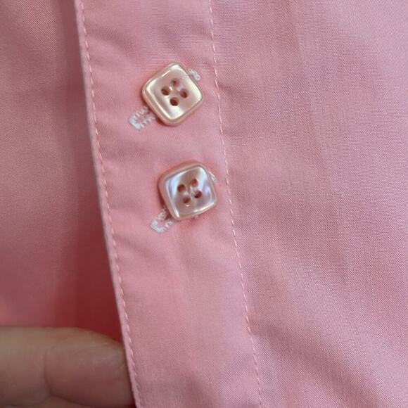 Doramafi Men’s XL Bubble Gum Pink LS Triple Collar Pearl Button Dress Shirt - Picture 4 of 9